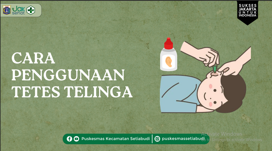 CARA PENGGUNAAN TETES TELINGA